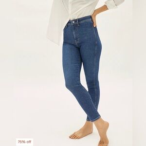 NWT Everlane|| High Rise Skinny Jean, High Stretch.Vintage Blue Size 30